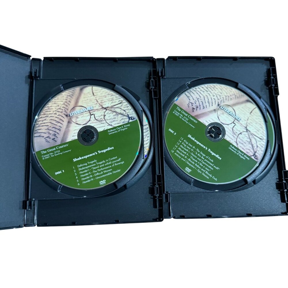 Great Courses Shakespeares Tragedies DVDs Guidebook Clare Kinney Literature - Picture 2 of 3